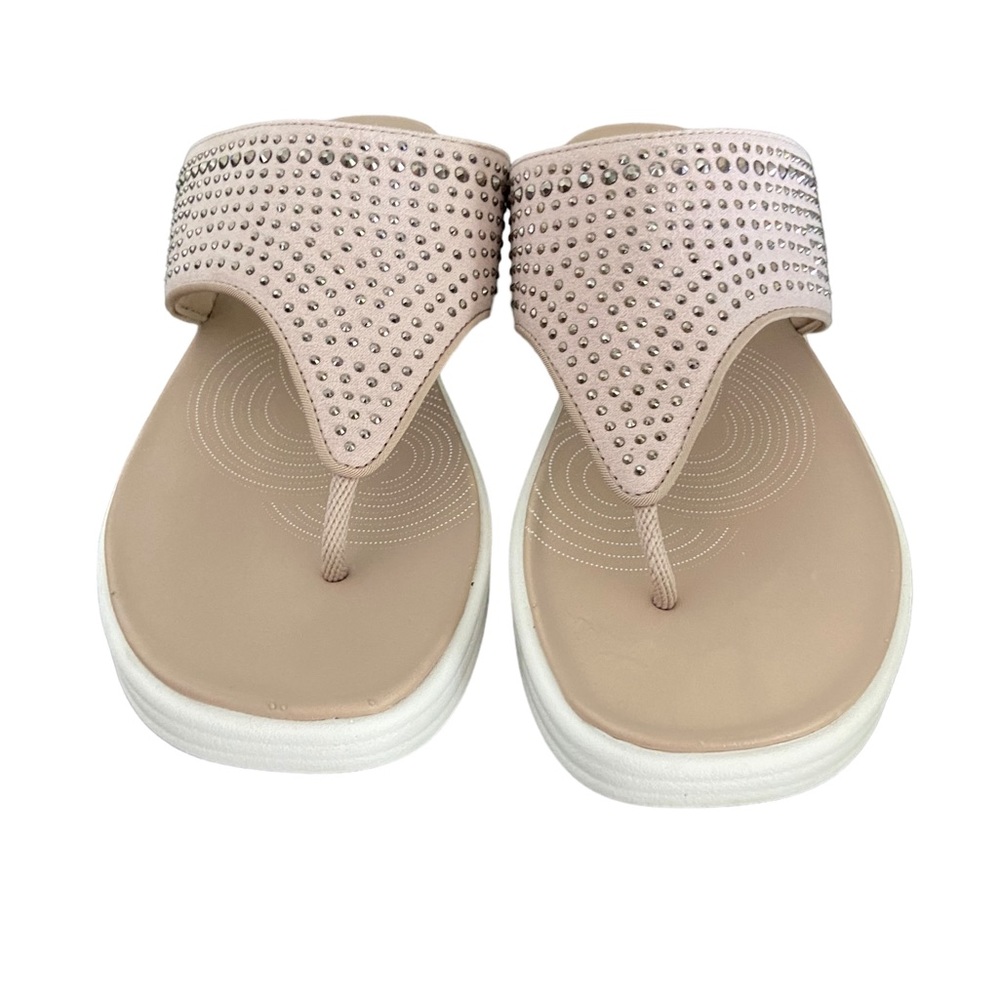 Clarks wedge sandals with studded design. Like new. Beige. - Picture 6 of 12